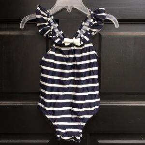 Baby Gap NWT 18-24 swim bathing suit striped w bow